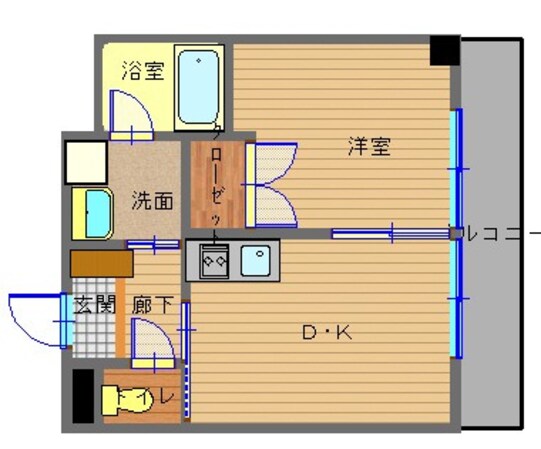 プラスパー築町の物件間取画像